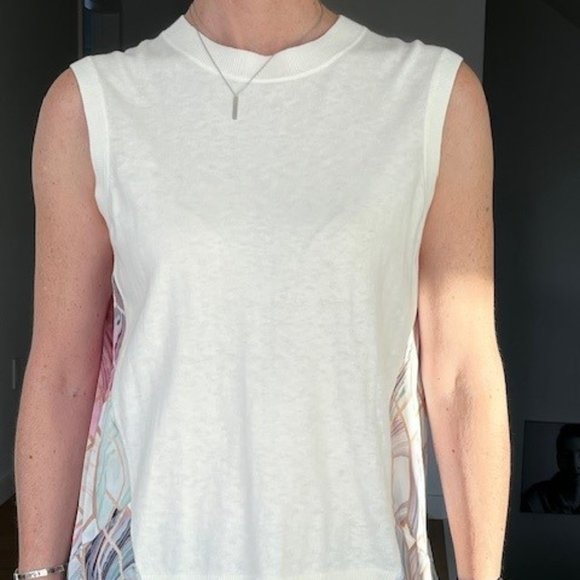 Ted Baker sleeveless top, size 4/XS-S (TB size 1), cream front + coloured back. - Picture 4 of 8